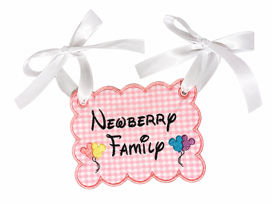 Mouse balloon stroller tag