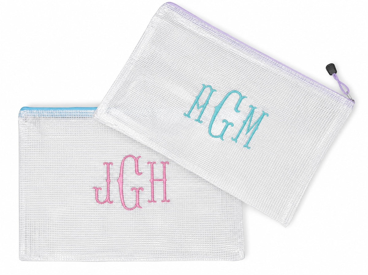 Monogram mesh bag