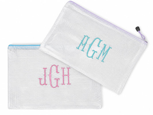 Monogram mesh bag