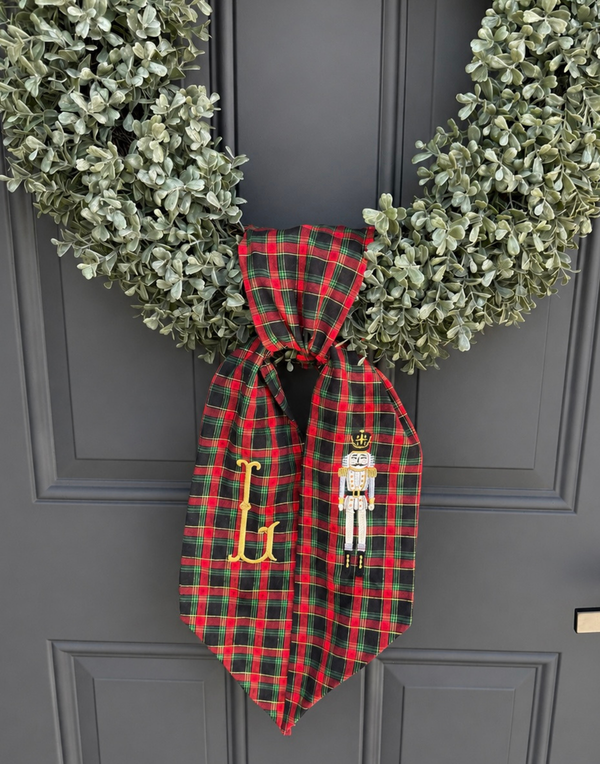 Christmas Nutcracker Wreath sash