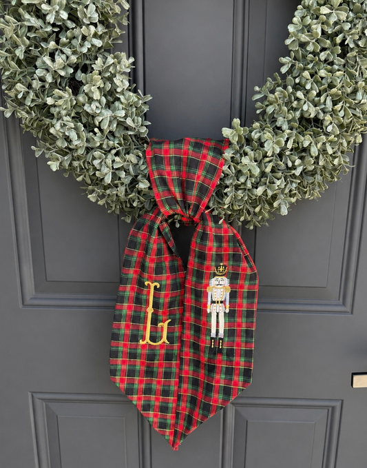 Christmas Nutcracker Wreath sash
